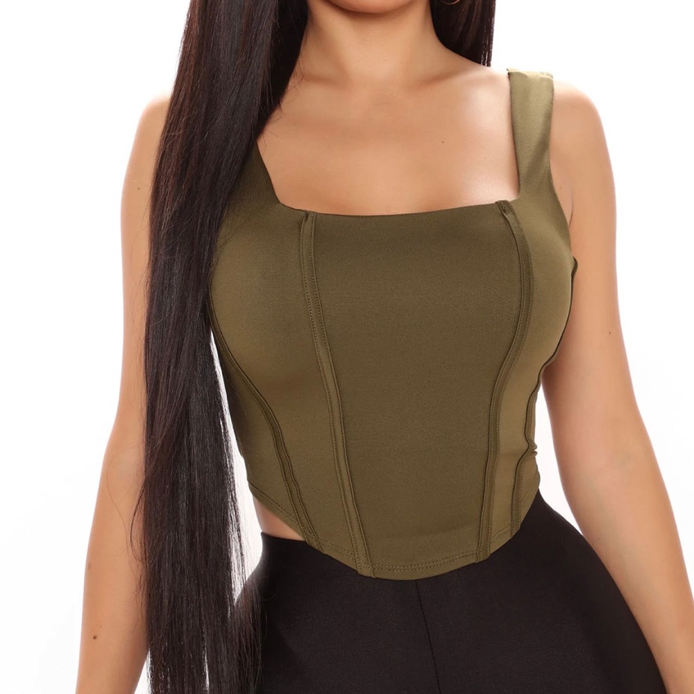 Crop top olive